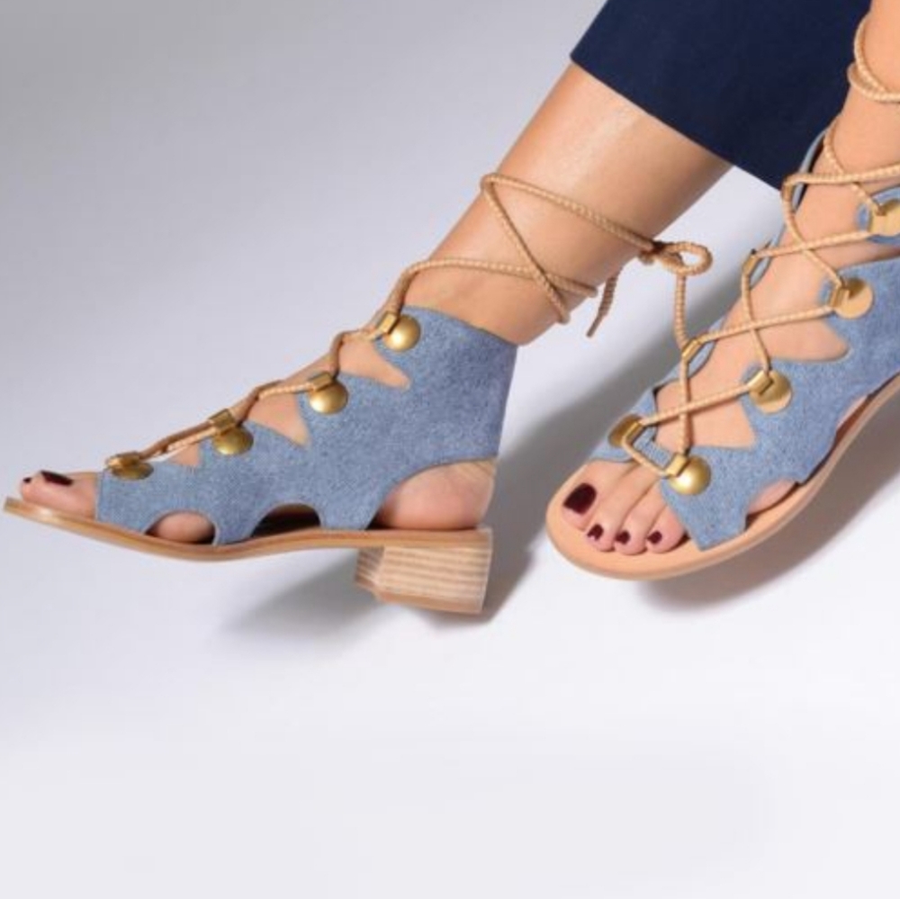 **HP** SEE BY CHLOE Denim Sandals - Picture 3 of 10